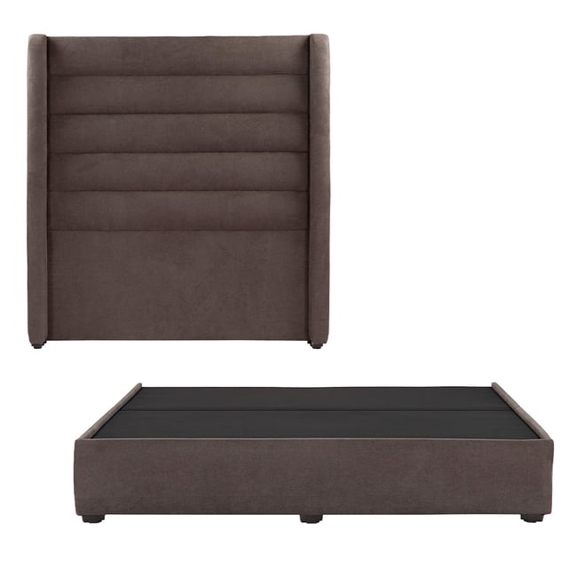 Base de cama King Size DICASA con Cabecera Polar Café