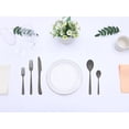thumbnail image 6 of REGALWOVEN 5 Piece Silverware Set, Stainless Steel Flatware, Mirror Polished Cutlery Set, Serving Utensils Set for  Dining Eating Tableware Black 5, 6 of 6