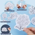 thumbnail image 5 of 2 Sheets Flowers Mushroom Water Soluble Embroidery Patterns Stabilizers Plants Hand Sewing Stick and Stitch Transfers Fabric Wash Away Pre-Printed Self Adhesive for Bags Cloth Sewing Lovers diy, 5 of 9