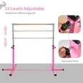 thumbnail image 3 of Adjustable Gymnastics Bar for Home Training – Pink Steel & Beechwood, 76" Wide, 36-59" Height, 3 of 7