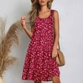 thumbnail image 3 of JULMCOMO Sundresses for Women 2025 Spring Sleeveless Tank Dress Floral Print O Neck Summer Tiered Sun Dresses Casual Fashion Boho a Line Dress, 3 of 7