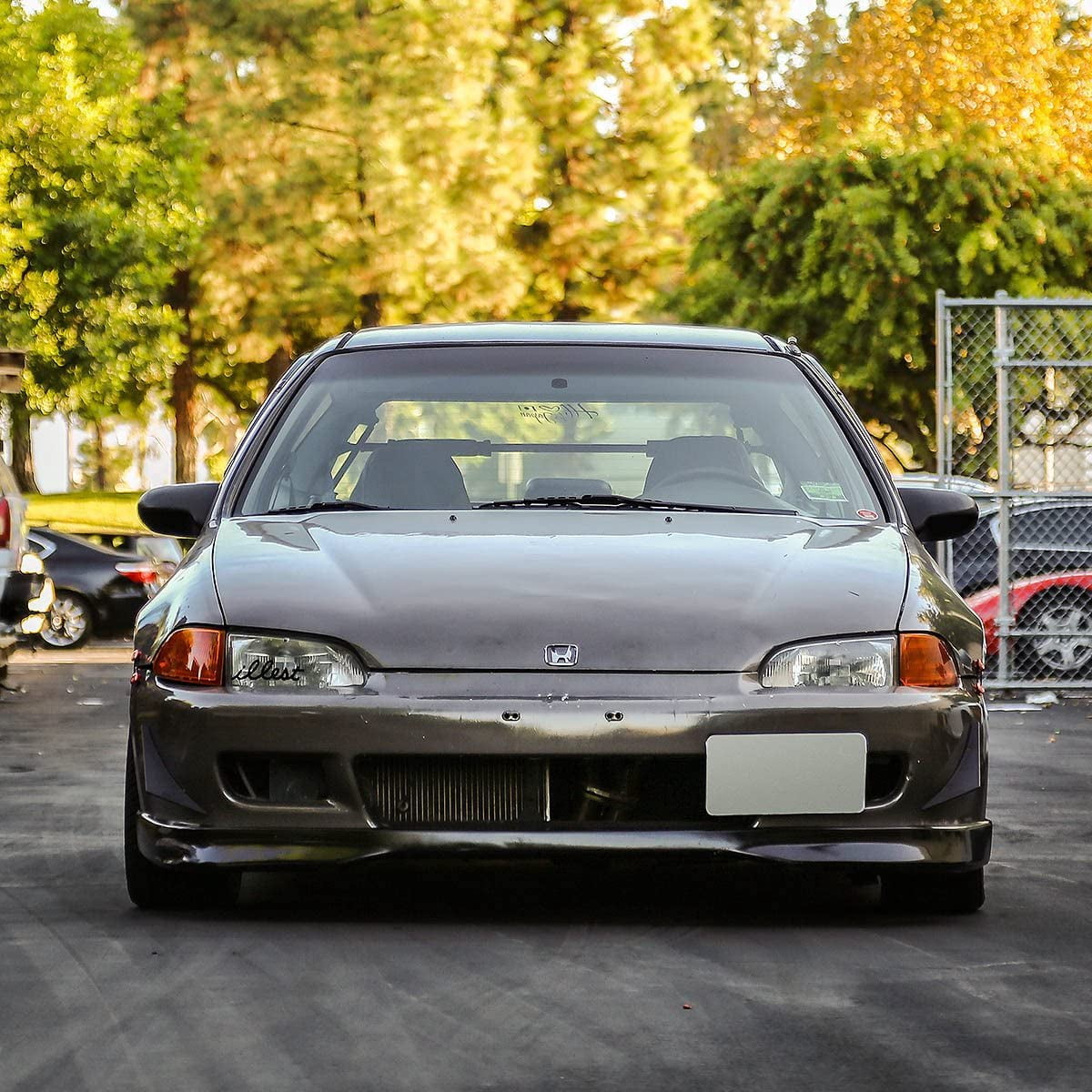 DNA Motoring For 1992-2000 Honda Civic 2DR 4DR 4.5" Muffler Burnt Tip Catback Exhaust System