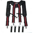 thumbnail image 4 of MELOTOUGH Tool Belt Suspenders Construction Work Suspenders With Detachable Phone Holder Comfortable Foam Shoulder Padder (Red), 4 of 6