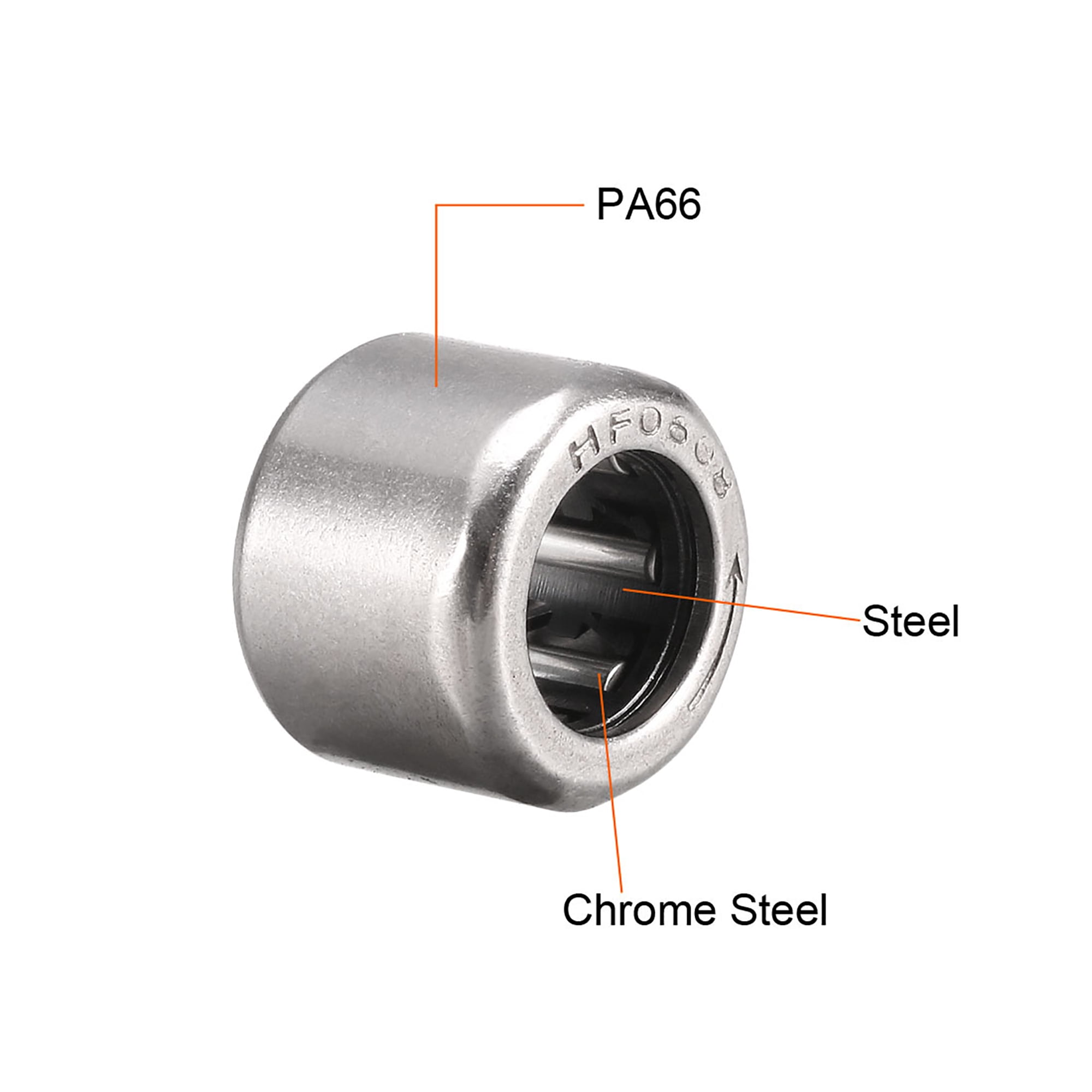 HF0608 One-Way Clutch Miniature Needle Roller Bearing – 6mm X 10mm X 8mm For Small Mechanisms