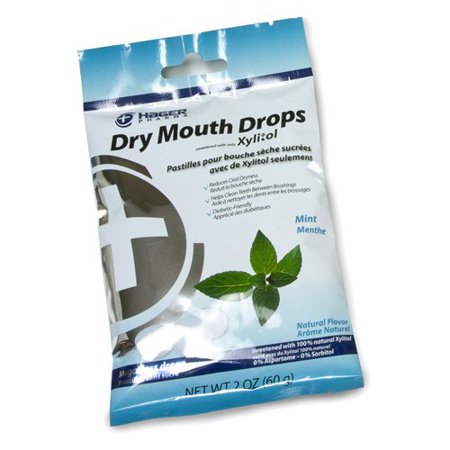Hager Pharma Dry Mouth Drops Xylitol Mint Sugarless Drops 2 (Best Cough Drops For Dry Cough)