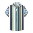 thumbnail image 2 of EWASWON Men's Casual Striped Short Sleeve T-Shirt, Cotton Blend Crew Neck Summer Shirt for Daily Wear,Multicolor,Size 2XL, 2 of 5