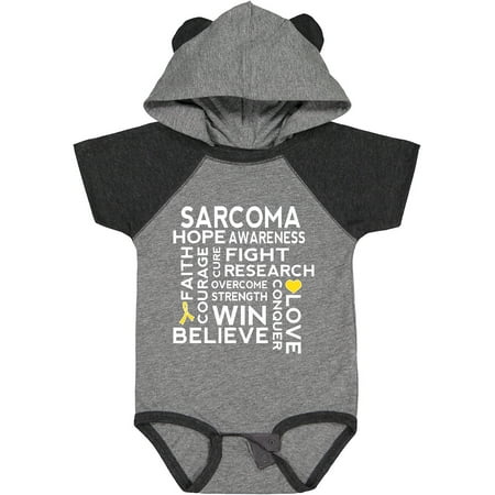 

Inktastic Bone Cancer Sarcoma Ribbon Awareness Gift Baby Boy or Baby Girl Bodysuit
