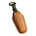 thumbnail image 2 of koolsoo Car Key Fob Cover Dustproof PU Leather for Byd Dolphin Yuan Plus Atto 3 Brown, 2 of 6