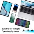 thumbnail image 5 of Teclado Inalámbrico Bluetooth 5,2 Para Tabletas Multicolor Español Latinoamérica, 5 of 5