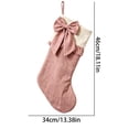 thumbnail image 3 of Velvet Christmas Stockings, 2 Pack with Elegant Bows, Large Xmas Stocking Gift Bags for Fireplace Mantel, Christmas Tree, Door, Wall and Family Holiday Decor Pink & Green, 3 of 8