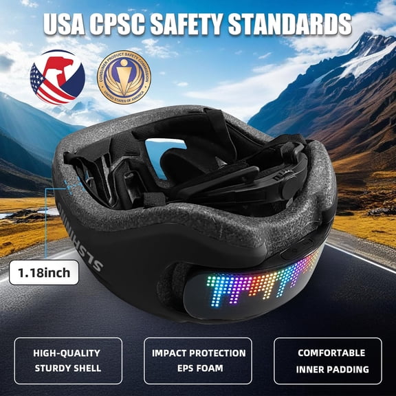 Smart Bike Helmet with Light: Bicycle Helmets for Adult Teens for Mountain & Road Cycling Electric Scooter Skateboard Skating