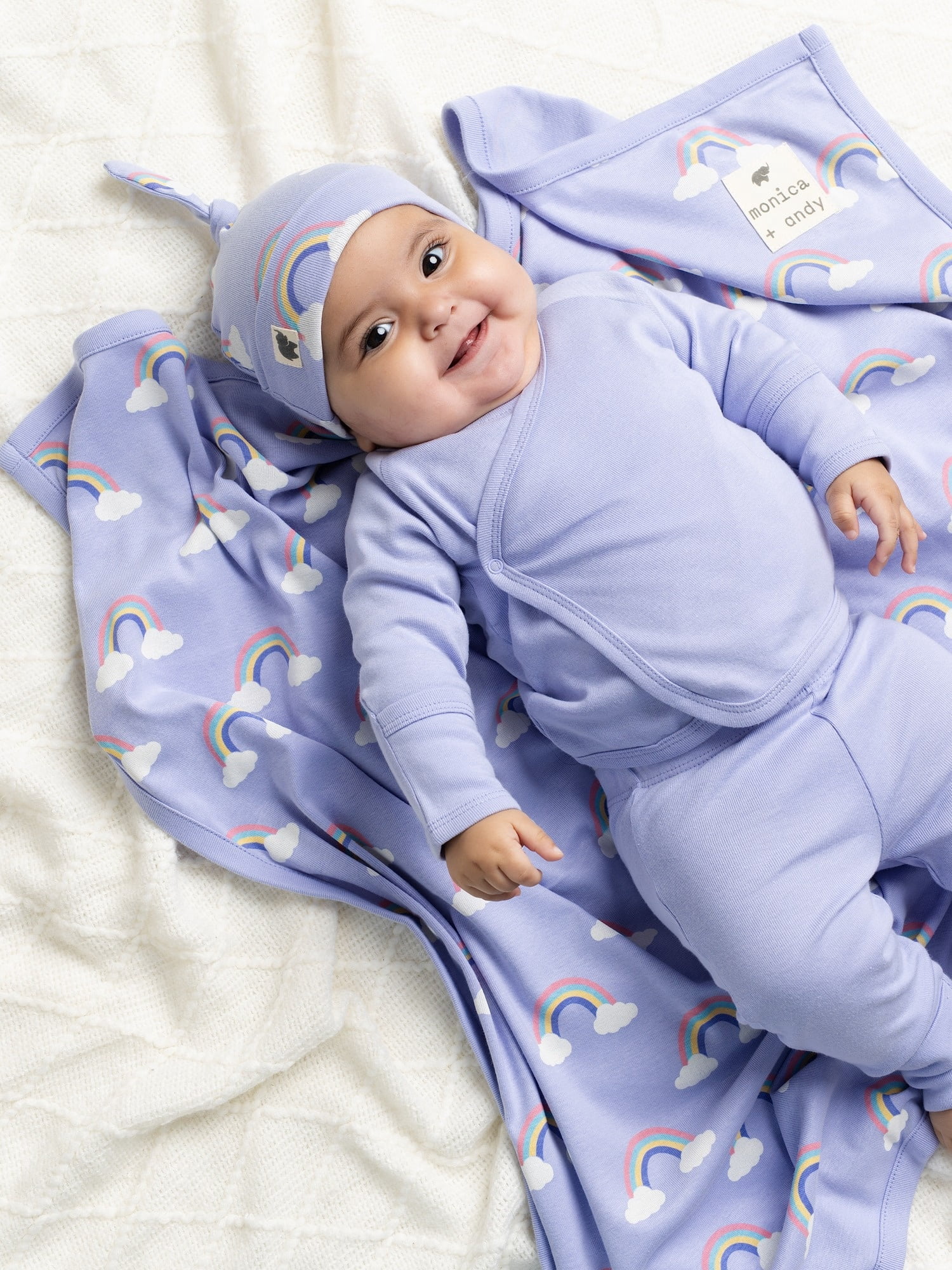 Monica + Andy Organic Cotton 5-Piece Gift Box Set, Sizes Newborn - 3-6 months