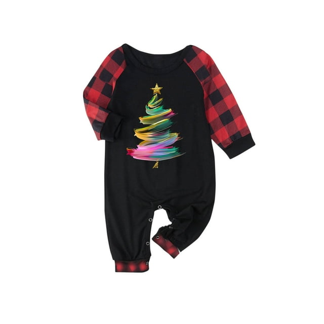 Christmas Family Pjs - Ensemble de Noël Parent-Enfant Chaud Imprimé Vêtements de Maison Pyjamas Pyjamas de Nuit