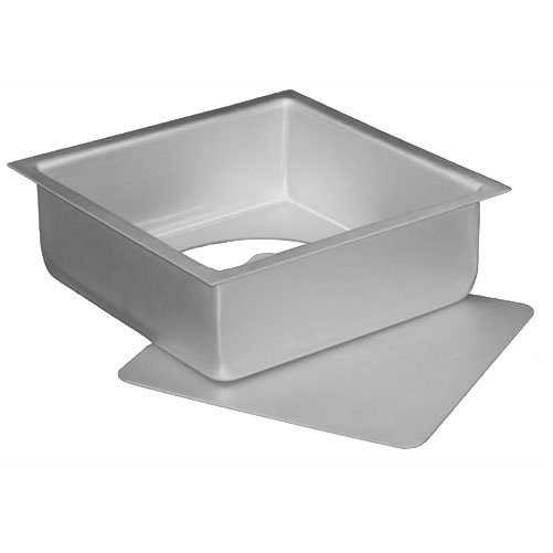 Fat Daddio's Anodized Aluminum Square Cheesecake Pan with Removable Bottom, 4 Inch x 4 Inch x 2