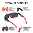 thumbnail image 5 of AOMASTE Kids Sunglasses Youth Baseball Sunglasses for Boys Girls 3-12 Polarized Sun Glasses UV400 Protection Sports Goggles, 5 of 7