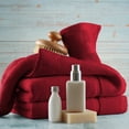 thumbnail image 4 of Clara Clark Bath Towels Set, 100% Cotton Luxury Softness 6 Pc Set, Red, 4 of 7