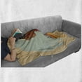 thumbnail image 6 of African Soft Flannel Fleece Throw Blanket, Watercolor Profile Portrait of Native Woman Hairdo and Earrings, Cozy Plush for Indoor and Outdoor Use, 50" x 60", Multicolor, by Ambesonne, 6 of 6