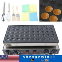 50 pcs Commercial Electric Mini Dutch Pancake Maker Waffle Baker Nonstick 110V