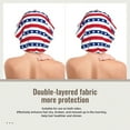 thumbnail image 2 of Rateoe Stars And Stripes Pattern Silk Satin Hair Bonnet for Sleeping, Adjustable Sleep Cap Turban for Women , Curly Straight Hair Long Large Braid, 2 of 6