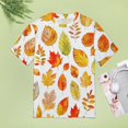 thumbnail image 4 of Autumn Harvest Maple Leaves Thanksgiving Women's T-Shirt Short Sleeve T Shirts Tops Tee Ladies Loose T, 4 of 6