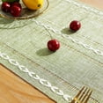 thumbnail image 5 of Camino de mesa de algodón, 160 x 33 cm, decoración de mesa hecha a mano con flecos, para picnic, fiesta, cocina, boda., 5 of 5