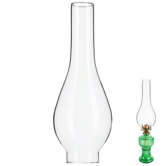 SEWOART Glass Lampshade for Oil Lamp Transparent Glass 1Set