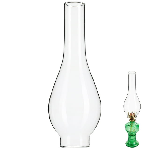 FELTECHELECTR Pantalla de lámpara de aceite de interior, a prueba de viento, de queroseno, de vidrio vintage, de repuesto