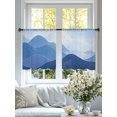 Blue Mountain Ridges Sheer Curtains 54 inches Long, Sky Blue Ombre ...