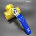 thumbnail image 1 of 1PC 3 Way Brass Ball Valve, L/T Bore Valve Ball Valve For Water Oil Gas, 1 of 8