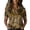 Khaki, variant on Women's Retro Shirt Women's Satin Printed Short Sleeved Shirt Vacation Style Shirt