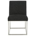 thumbnail image 5 of SAFAVIEH Couture Jenette Modern Linen Solid Dining Chair, Black/Silver, 5 of 14