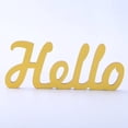 thumbnail image 1 of Adornos pequeños de madera maciza con letras en inglés, letras "hola", artesanías de madera, accesorios para fotografías, adornos con letras "feliz", 1 of 6
