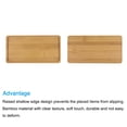 thumbnail image 4 of Uxcell 17.5x8.8cm Rectangular Bamboo Plant Saucer Flowerpot Drip Tray, 3 Pack, 4 of 5