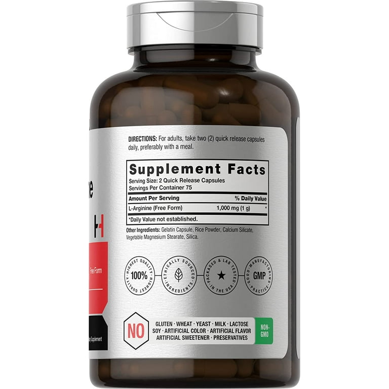 Horbaach L-Ornithine 1900 Mg | Non-Essential Amino Acid | 120 Quick-Release Capsules