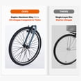 thumbnail image 3 of VIRIBUS 20" Adult Folding Bike 7 Speed City Commuter Bicycle with Self Locking Latch Slate Blue, 3 of 12