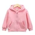 thumbnail image 3 of GYRATEDREAM Zip up Hoodie Kids Fleece Hooded Sweatshirts for Boys Girls Toddlers Hooded Full Zipper Jacket Shirt for 4-5Y Pink, 3 of 7