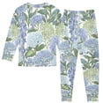 thumbnail image 2 of FORMRS Long Sleeve Top and Pants Pajama Set for Niños 2-Piece Sleepwear, Sizes 18M-8Y, Vibrant Hydrangeas Pattern, 2 of 6