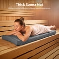 thumbnail image 2 of Waterproof Sauna Seat Cushion, Heat Insulation Sauna Mat, High-Density Pad with Removable Zipper Cover & Straps, Outdoor Bench Cushion, 42.1x18.1x3.1", Dark Gray, 2 of 7