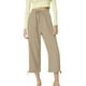 thumbnail image 3 of WILLBEST Pantalones Capri Casuales de Lino con Cordón Ajustable para Mujer, de Color Liso, Cómodos para Uso Diario. Grande, 3 of 8