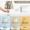 thumbnail image 5 of Winter Herbs Green Purple Desk Lamp 3 Color Modes LED Table Lamp Nightstand Reading Light for Bedroom Living Room, 5 of 8