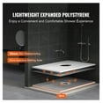 thumbnail image 2 of Shower Pan Kit 60x38in, Lightweight EPS Shower Base with Central Drain, Waterproof Bathroom Shower Installation Kit with Cloths & Slope Sticks, 2 of 7