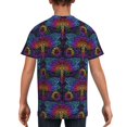 thumbnail image 5 of Wukai Indian Mandalas Dragonfly Youth Unisex Short Sleeve T-Shirt for Boys, Girls, Teens, and Kids-X-Large, 5 of 7