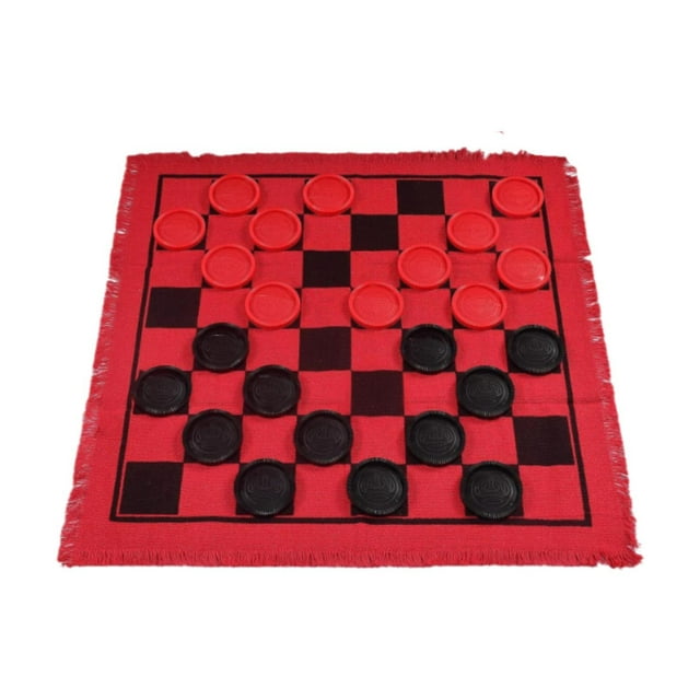 Juego de Mesa de Damas Strade Fareast Limited 3 en 1 Tapete de Juego Rojo