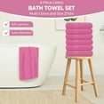 thumbnail image 3 of Pack of 6 Bath Towels 27 x 54 Inches, 100% Cotton, Larger & Lighter Weight, Quicker to Dry, Super Soft and Absorbent, Perfect for Bathroom (Multicolor, Pack of 6 (27''x54'')), 3 of 12