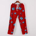 thumbnail image 1 of Deep Red Spider Superhero Web Comic Lounge Trousers Lounge Pajama Sleep Pant for Wpmen M, 1 of 7