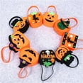 thumbnail image 3 of CUZIBR Halloween Baskets For Kids Trick Or Treat Bags Pumpkin Halloween Candy Bags With Handle Large Capacity Party Favors,Orange, 3 of 3