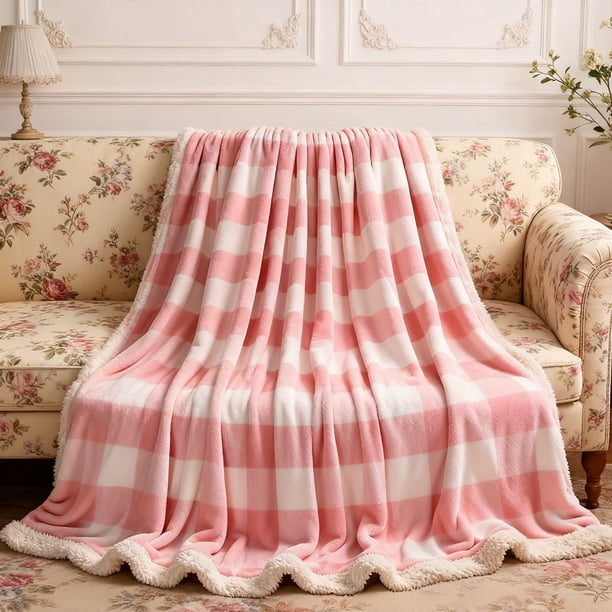 Manta de Franela Polar de 130 X 150 Cm, Cálida y Suave, de Microfibra Acanalada, a Rayas, para Sofá, Cama, Acogedora, Ligera, para Todas Las Estaciones, para Decoración de Sofá, Manta para Siesta, Re