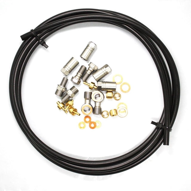 GLFILL Hope Tech Disc Brake Hose Bike Brake Lever For Hope Connector Kit Line Tube Length 2 5m For Front Rear Calipers Black