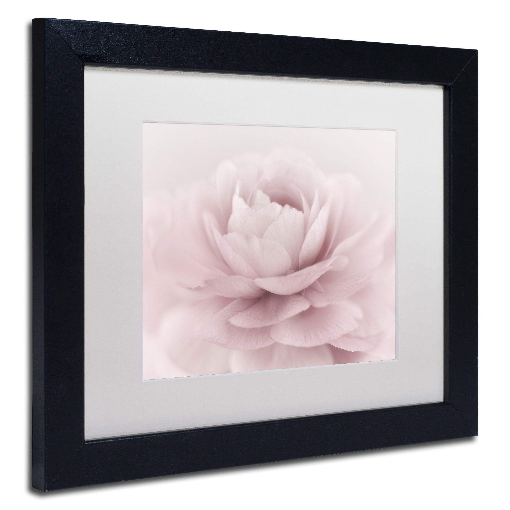 Trademark Fine Art 'Stylisch Rose Pink' Canvas Art by Cora Niele, White Matte, Wood Frame