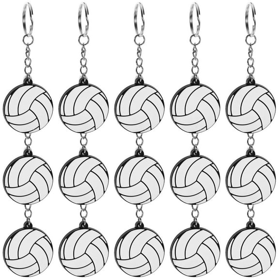ELAYARD 20pcs Small Volleyball Keychain PVC Material for Volleyball Players